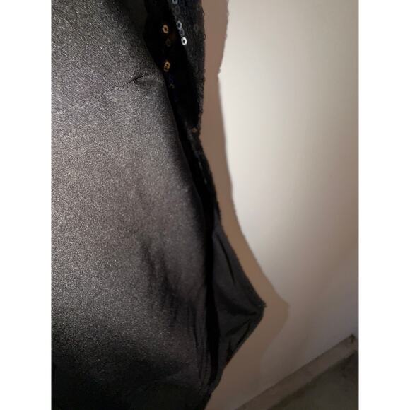 AllSaints Cassis One-Shoulder Sequin Cocktail Dress Black Size 4 NWT - Picture 10 of 12